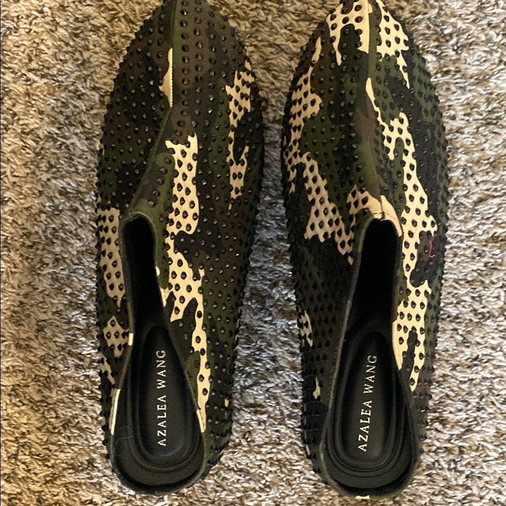 Camo Slip-On Clogs with Woven Pattern NWT